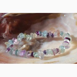 Armbnd med Fluorite chip - Krystal armbnd