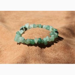 Armbnd med Grn Aventurin chip - Krystal armbnd