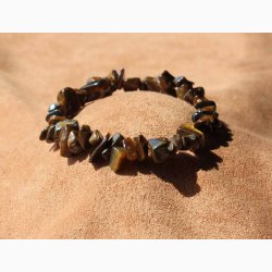 Armbnd med Tigerje chip i elastik - Krystal armbnd