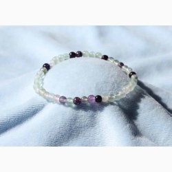 Armbnd med fluorit kugleformede - Krystal armbnd