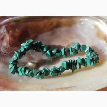 Armbnd med malachite chip - Krystal armbnd