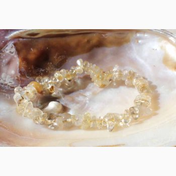 Armbnd rutileret kvarts chip krystal armbnd