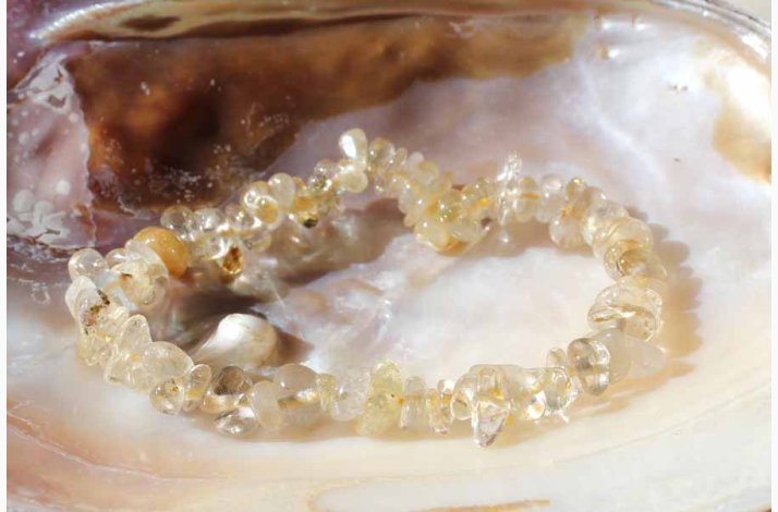 Armbnd rutileret kvarts chip krystal armbnd