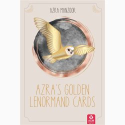 Lenormand Kort -Azras Golden Lenormand: 36 Golden Lenormand cards in modern, enchanting design