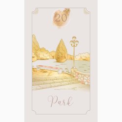 Lenormand Kort -Azras Golden Lenormand: 36 Golden Lenormand cards in modern, enchanting design
