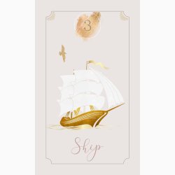 Lenormand Kort -Azras Golden Lenormand: 36 Golden Lenormand cards in modern, enchanting design