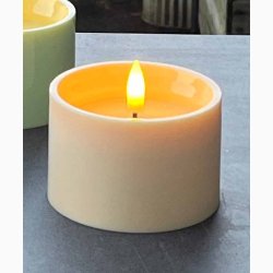 3D Flamme LED sommerlys  (7,5x5,0 cm.) med timer 6/18, vlg farve