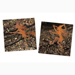 Lille dansende heks OG Lille flyvende heks p stang i jern