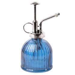 Planteforstver i glas i bl nuancer, vlg