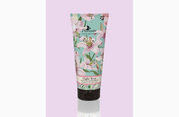 Mosaik SHAMPOO shower gel, Pink Lily - Lyserde liljer Mosaik 200 ml - Florinda
