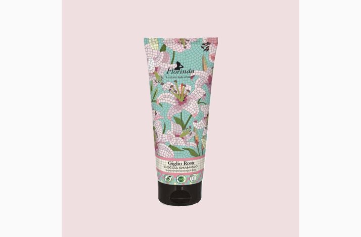 Mosaik SHAMPOO shower gel, Pink Lily - Lyserde liljer Mosaik 200 ml - Florinda