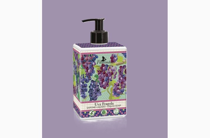 Flydende Hndsbe  - Strawberry Grape - Rde jordbrdruer Mosaik 500 ml - Florinda