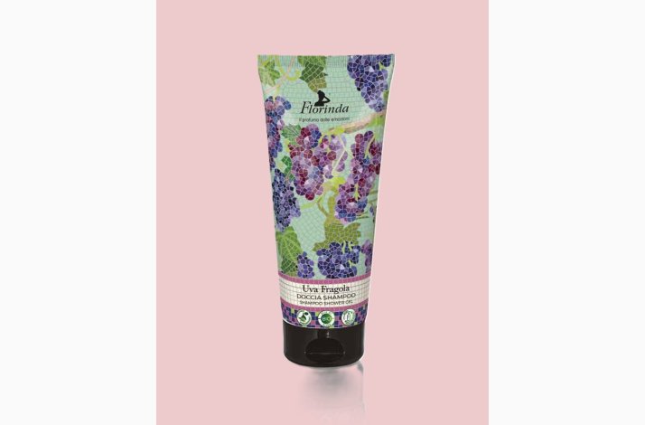 Mosaik SHAMPOO shower gel, Strawberry Grape - Rde jordbrdruer 200 ml - Florinda