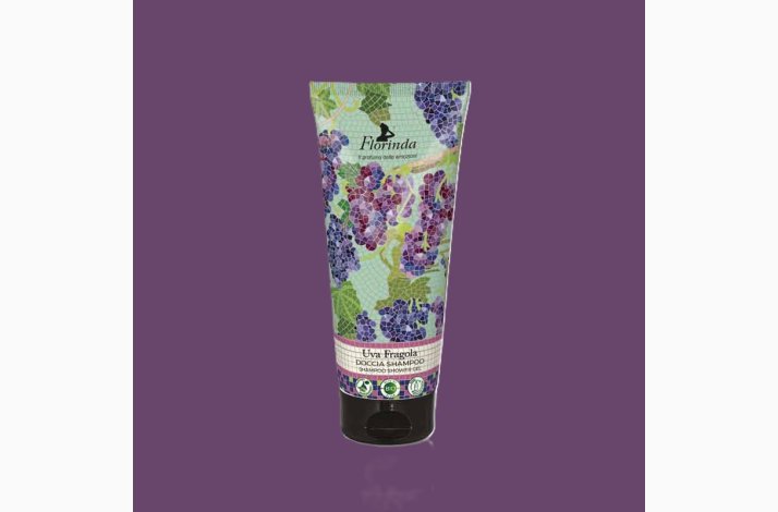 Mosaik SHAMPOO shower gel, Strawberry Grape - Rde jordbrdruer 200 ml - Florinda