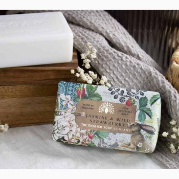 Fast h�nds�be � Jasmine & Wild Strawberry � 190 g � The English Soap Company