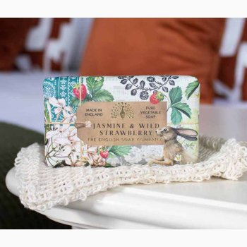 Fast h�nds�be � Jasmine & Wild Strawberry � 190 g � The English Soap Company