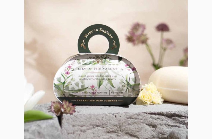 Fast h�nds�be Gaves�ske � Lily of the Valley, Liljekonval � 260 g � The English Soap Company