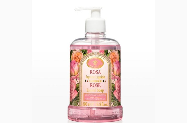 Flydende h�nds�be � Rose med Rosa centifolia-blomstekstrakt � 500 ml � Fiorentino