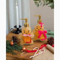 Flydende h�nds�be i glas � Gingerbread Kagedame � 500 ml - jule s�be| The English Soap Company
