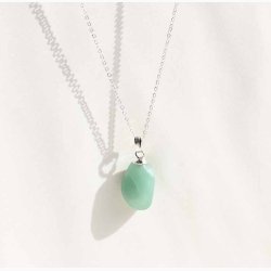 Grn Aventurin med metalhtte - krystal vedhng