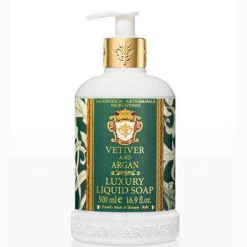 Flydende h�nds�be � Vetiver & Argan m. r�llike-ekstrakt � 500 ml � Fiorentino