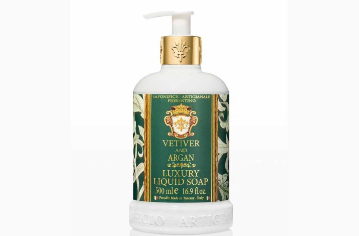 Flydende h�nds�be � Vetiver &amp; Argan m. r�llike-ekstrakt � 500 ml � Fiorentino