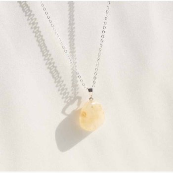 Hmatoid kvarts med metalje - krystal vedhng