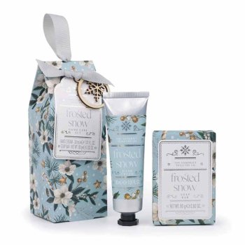 ❄️ Frosted Snow Mini Hndplejest  Mini hndcreme 30 ml & Hndsbe 80 g