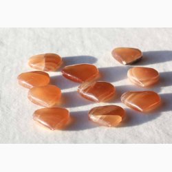 Honning Calcit Hjerte Krystal - stk. pris (fra 3,0 til 3,6 cm)