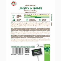 Jomfru i det Gr�nne � Nigella damascena SPERLI's Gaudi Miks � Fr� (r�kker til ca. 125 planter)