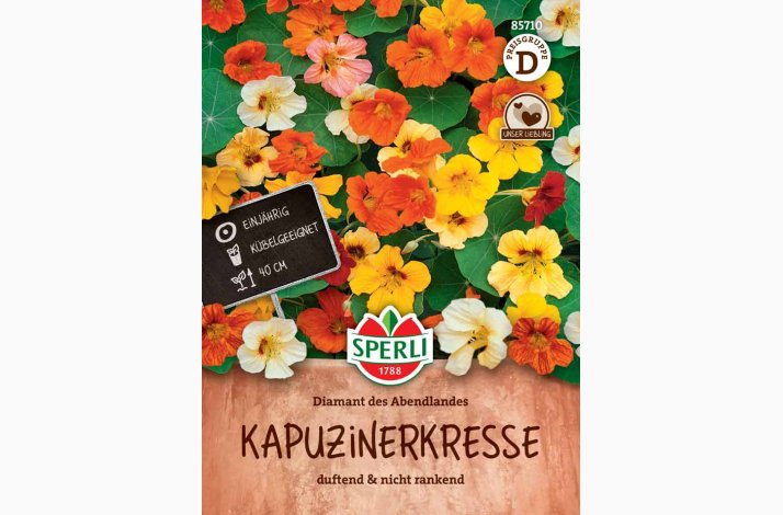 Blomsterkarse � Tropaeolum majus �Diamant des Abendlandes� � Fr� (r�kker til ca. 22 planter)