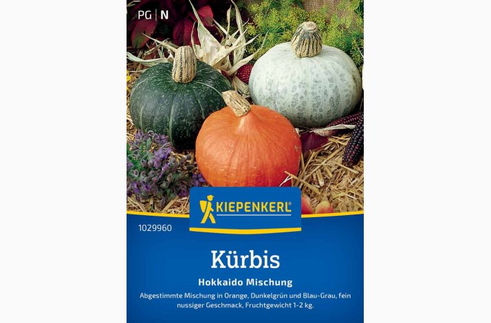Hokkaido gr�skar blanding � Cucurbita maxima � Fr� (r�kker til ca. 7 planter)