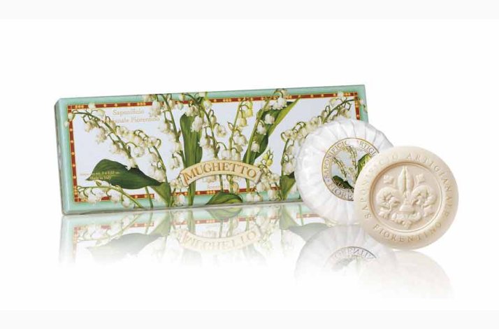 Fast h�nds�be gave�ske � Lily of the Valley (Liljekonval) � 3 � 100 g � Saponificio Artigianale Fiorentino