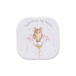 Oops a Daisy, Lille mus med blomst � L�bepomade i tin | Wrendale Designs