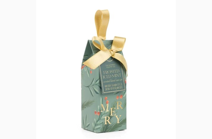 Mini h�ndplejes�t � Frosted Iced Mint � 30 ml h�ndcreme &amp; 80 g h�nds�be � The Somerset Toiletry Co.