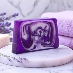 Hndlavet sbe 80 G med E-vitamin - Lavender -  Lavendelsbe - Glycerin sbe