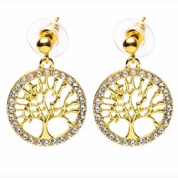 reringe  Livets Tr Guldfarvet - Krystal reringe