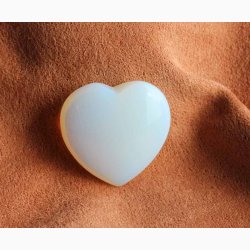 Opalite - opalit hjerte krystal sten ca. 2,5 * 2,5 cm