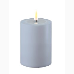 Udendrs Stvet bl 3D flamme LED bloklys (H:10 cm)