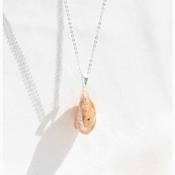 R Agat Geode med metalje - krystal vedhng