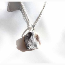 R Zebra Onyx med metalje - krystal vedhng