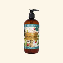 Flydende H�nds�be Jasmine &amp; Wild Strawberry/ Jasmin &amp; Vilde Jordb�r (med aloe vera &amp; vitamin E) 500 ml, Luksuri�s h�nds�be | The English Soap Company 