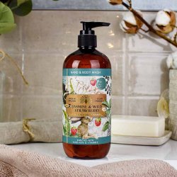 Flydende H�nds�be Anniversary Jasmine &amp; Wild Strawberry, 500 ml � The English Soap Company