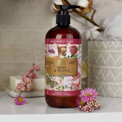 Flydende H�nds�be Anniversary Rose &amp; Peony, 500 ml � The English Soap Company