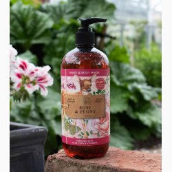 Flydende H�nds�be Anniversary Rose &amp; Peony, 500 ml � The English Soap Company