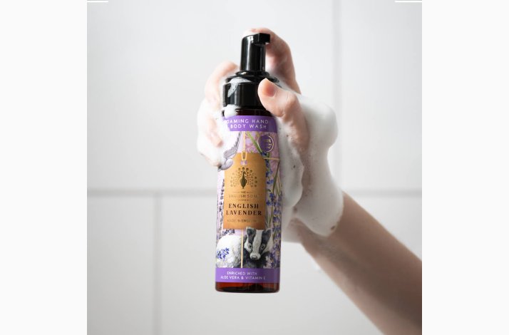 Skumh�nds�be � English Lavender / Lavendel (med aloe vera &amp; vitamin E) � 200 ml, The English Soap Company