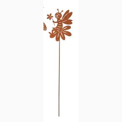 Metalbi rustrd patina H: 35 cm inkl. stick