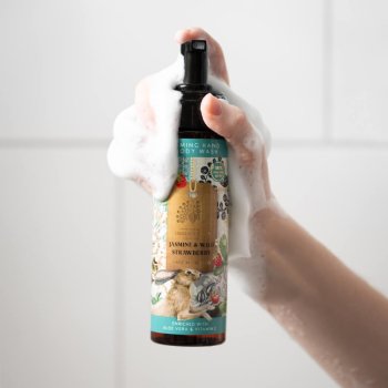 Skum h�nds�be � Jasmine & Wild Strawberry (med aloe vera & vitamin E) � 200 ml, Luksuri�s Skum h�nds�be | The English Soap Company