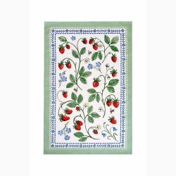 Strawberry Patch Viskestykke i Gr�n � Ulster Weavers