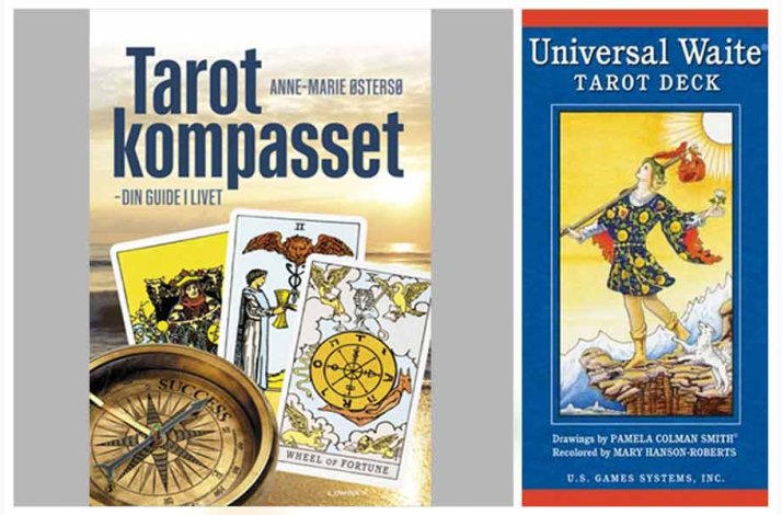 Souvenir tælle nevø Tarotkompasset SÆT (DK bog + ENG kort) - Tarotkort - Frøtorvet ApS